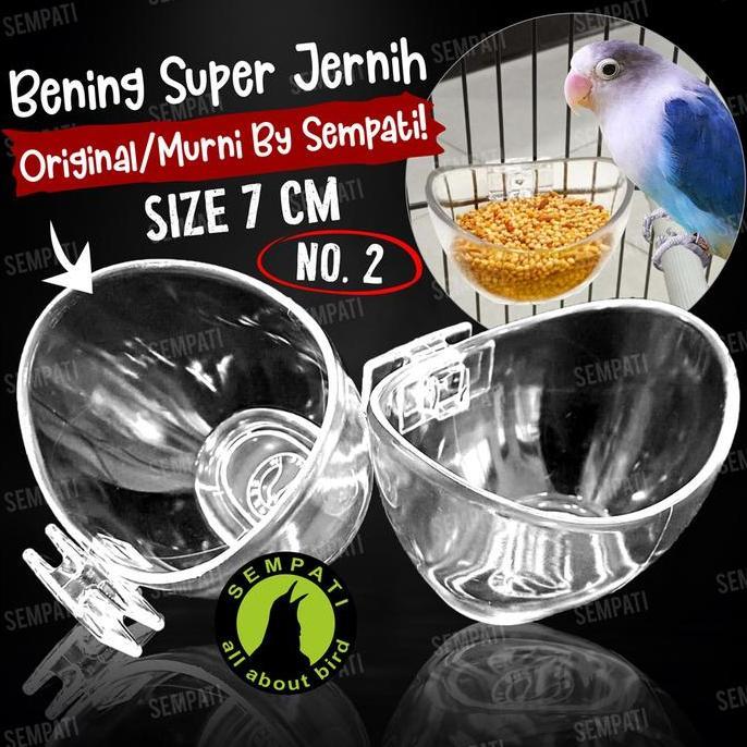 SEMPATI Cepuk Burung Cepuk Perahu No 2 Sempati Cepuk Anti Tumpah Wadah Tempat Pakan Makanan Minum Bu