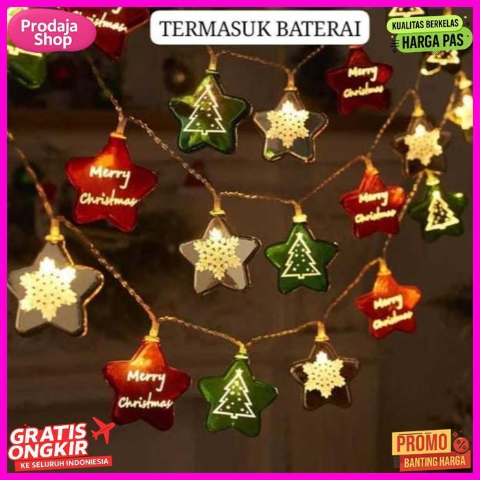 Diskon Lampu Hias Pohon Natal 3 Meter 20 Led Dekorasi Natal