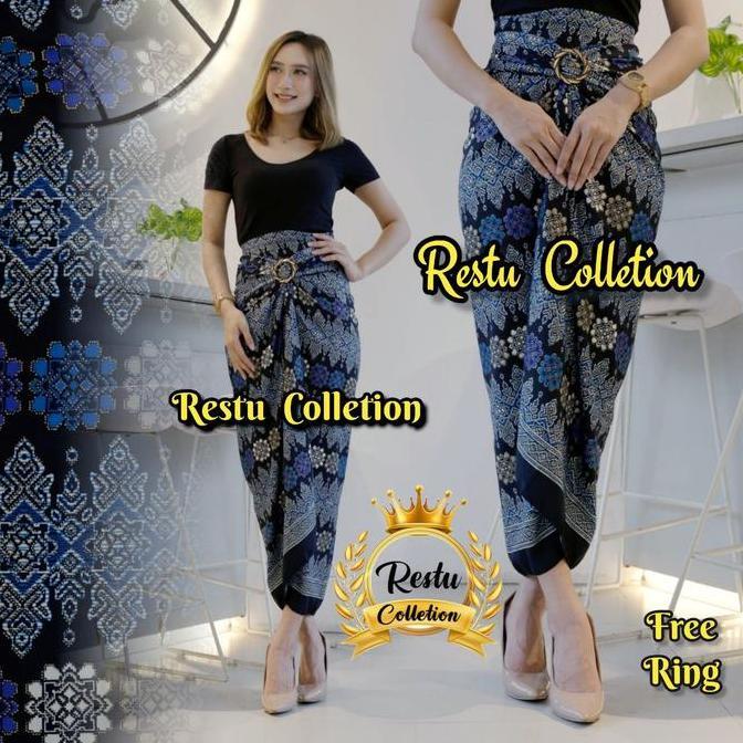 DS333 >> Rok Lilit Warp Skirt Serut Songket Jumputan Batik Panjang Wanita Bawahan Kebaya Kondangan N