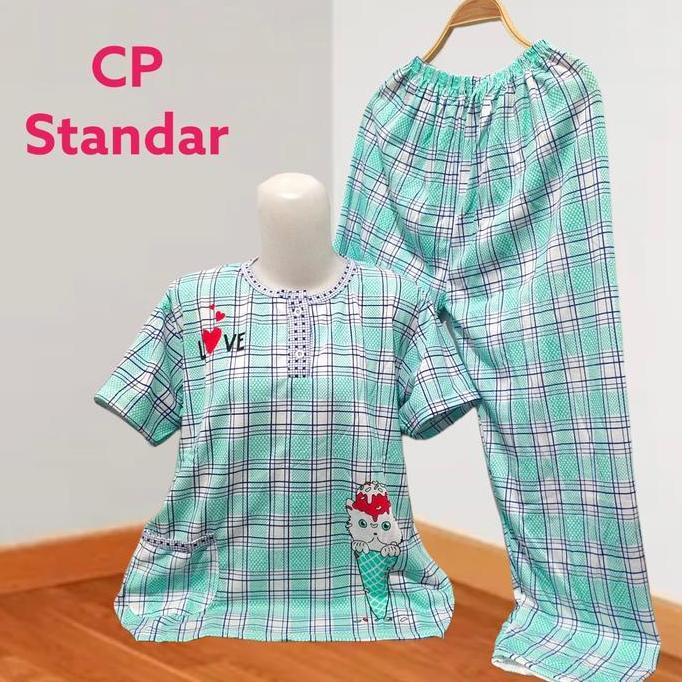 DB70 - BabyDoll Wanita CP Standar Bahan Kaos Motif Bordir Murah Bunga Polos Baju Busui