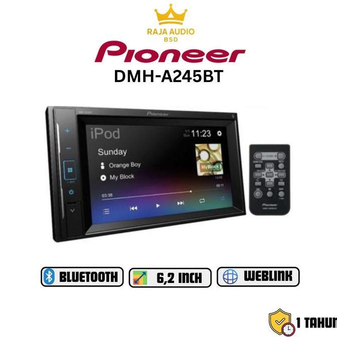 Pioneer DMH-A245BT Head Unit Double Din DMH A245 BT Tape Audio Mobil