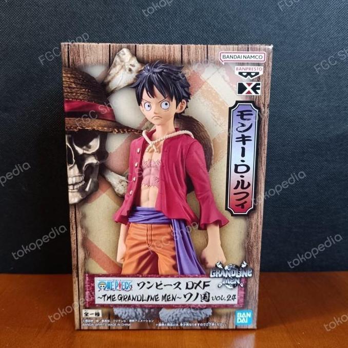 Action Figure One Piece DXF The Grandline Men Wano vol 24 Luffy Bandai ORI MIB JAPVER