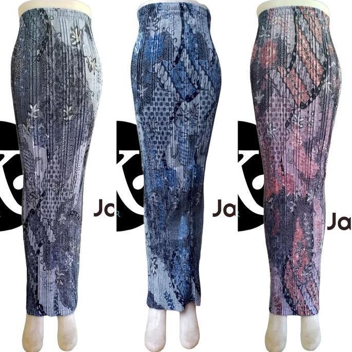 DF311 >> Rok Plisket Batik Skirt Jarik Kain Bawahan Kebaya Pakaiyan Pesta Kondangan Wisuda Seragaman