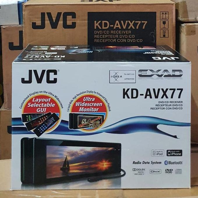 Head Unit JVC KD-AVX77 Bluetooth Monitor 5.4 Touchscreen Car Audio