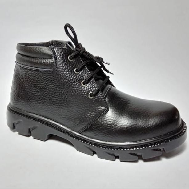 Sepatu Kulit Asli Safety Size 39 Sampai 45 Pdh Dinas Kantor TNI Polri Security Resleting Bertali Pri