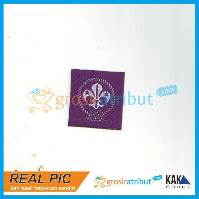 (1 kodi) Badge Wosm Pramuka Putra Rajut / Woven