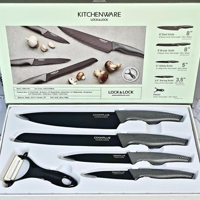 SET / KNIFE SET BLACK LOCK & LOCK ISI 5 LOCK N LOCK