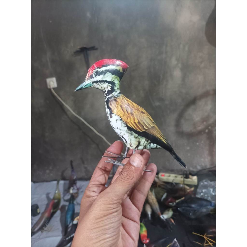 COD JONTROT burung caladi kundang PATUNG BURUNG pelatuk bawang MIRIP ASLI JONTROT replika burung oce