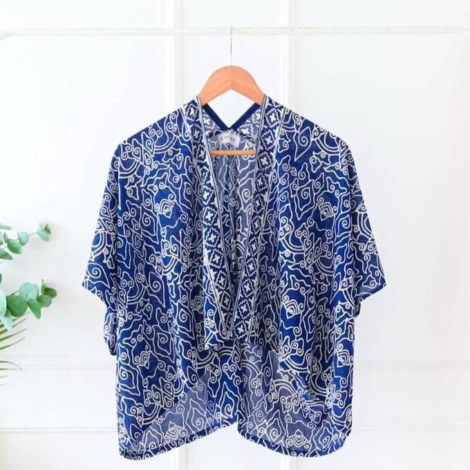 ATASAN BATIK MODERN WANITA CROP OUTER BATIK CARDIGAN BATIK OUTER CROP PENDEK KONDANGAN BATIK ROMPI B