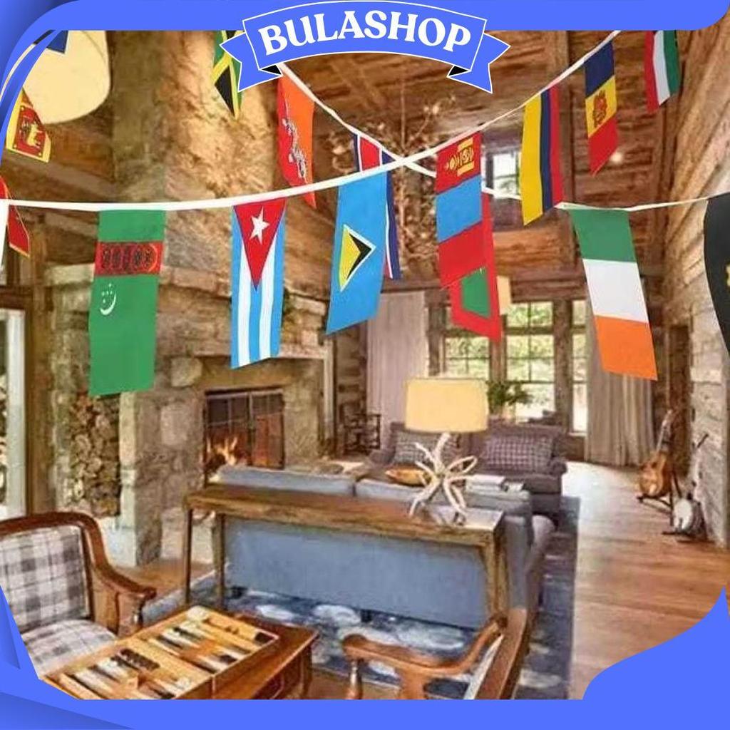 100 / 50 Bendera Negara Dunia Bendera Renceng Negara Dunia Dan Eropa Euro 2024 Dekorasi Cafe Restora