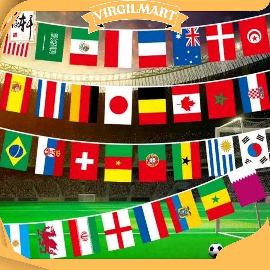 100 / 50 Bendera Negara Dunia Bendera Renceng Negara Dunia Dan Eropa Euro 2024 Dekorasi Cafe Restora