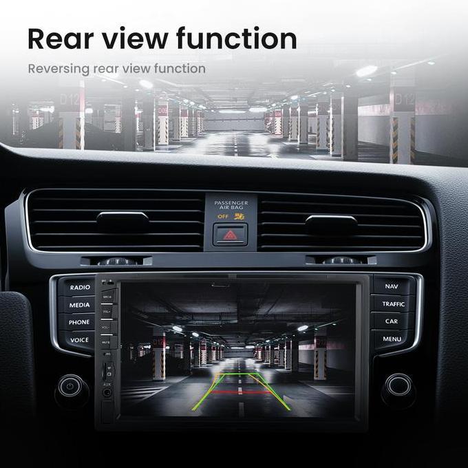 Mobil Head Unit Player Double DIN MP5 Multimedia Player Layar 7 inch