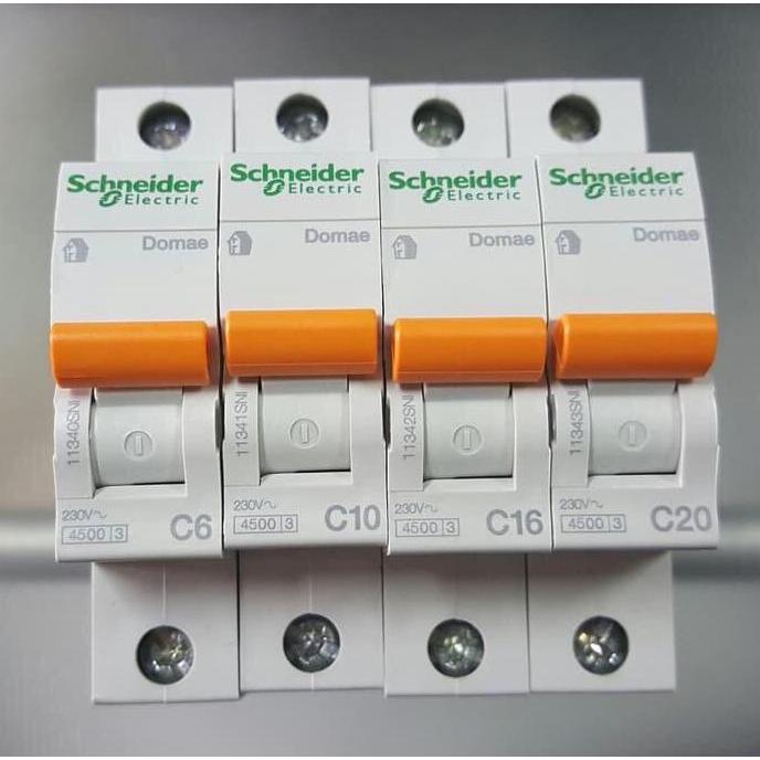 Terjangkau Mcb Domae Schneider 1Phase 6A/ Mcb 10A /Mcb 16A/ Mcb 20A Mcb Schneider