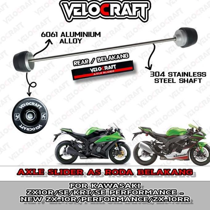 Axle Slider Velocraft As Roda Rear / Belakang Kawasaki K006 ZX-10R ZX10 R ZX10R ZX 10R ZX-10R SE ZX-