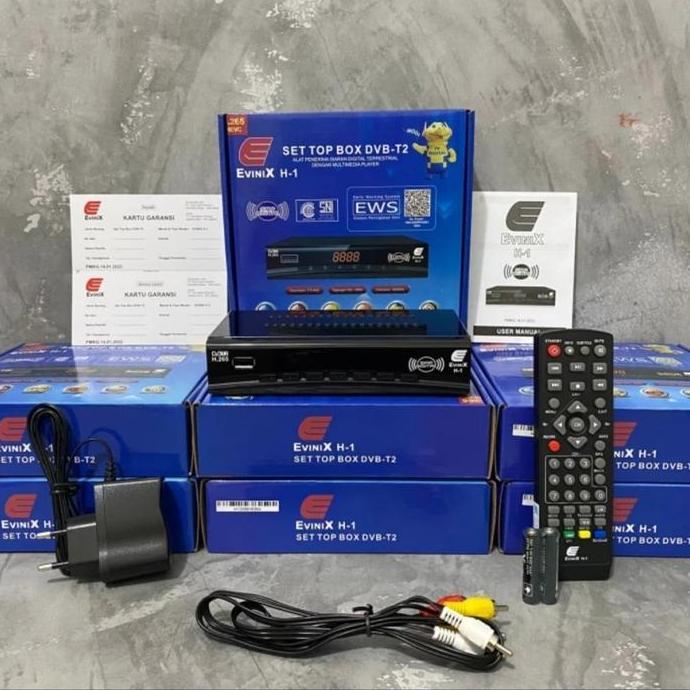 SET TOP BOX TV DIGITAL EVINIX H1 - DVBT2 STB RECEIVER TV FREE HDMI