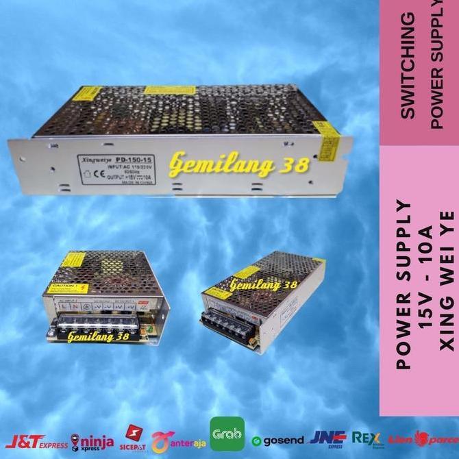 Diskon Ac Dc 15V 10A / Switching Adaptor Power Supply Jaring 15 V 10 A 150 W