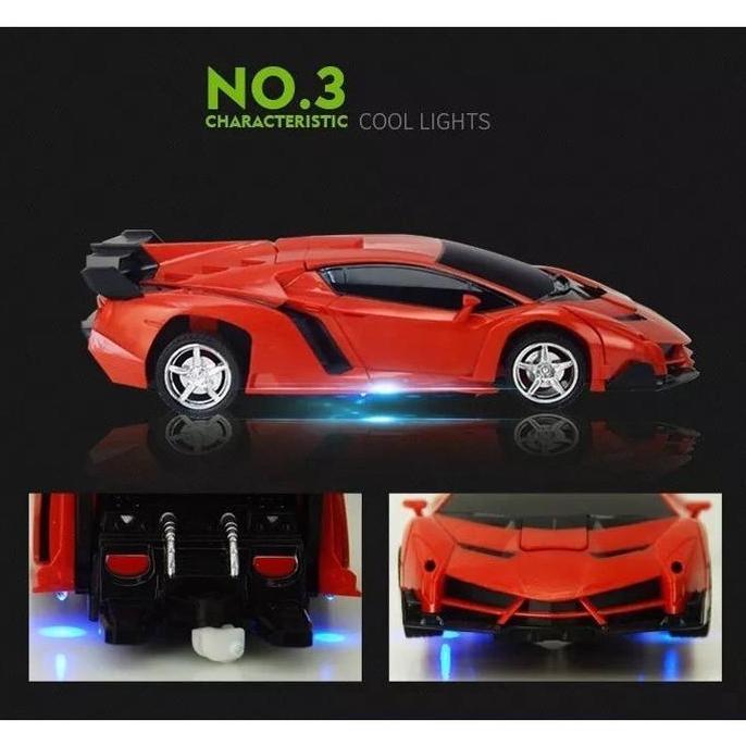 Mainan Mobil Remote Control/RC Mobil Sport Car Robot Transform/1:14 Remote Transformer Robot