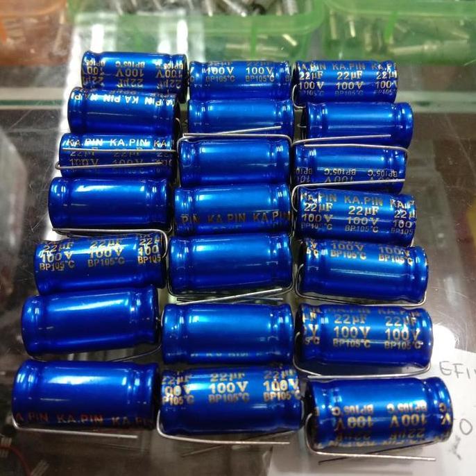 Baru capasitor nonpolar ukuran 22uf 100v non polar pcmpu55 dijamin