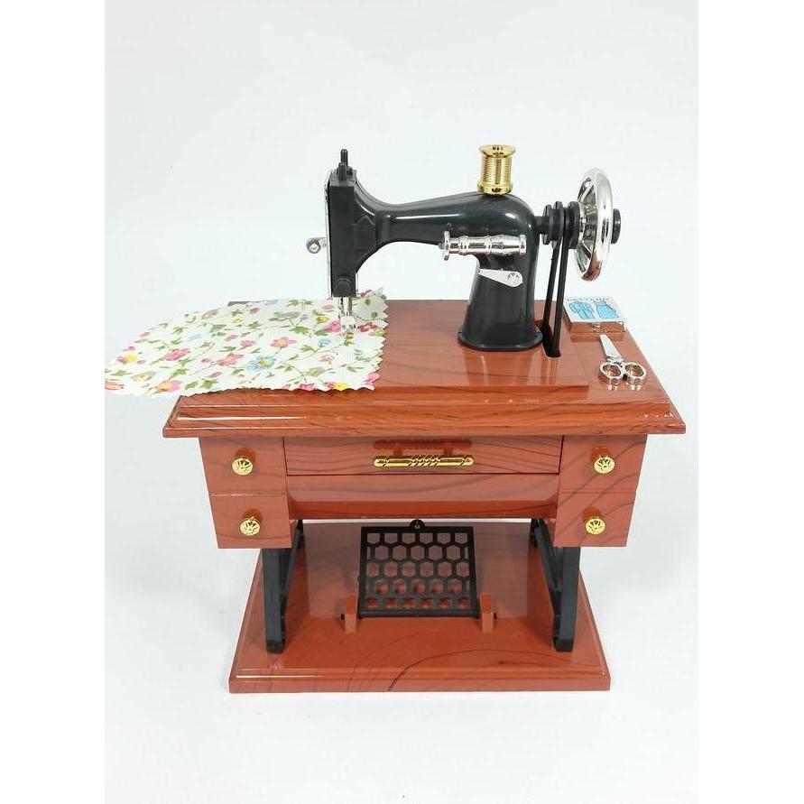 Box Musik Mesin Jahit Klasik Musik Box Kotak Musik