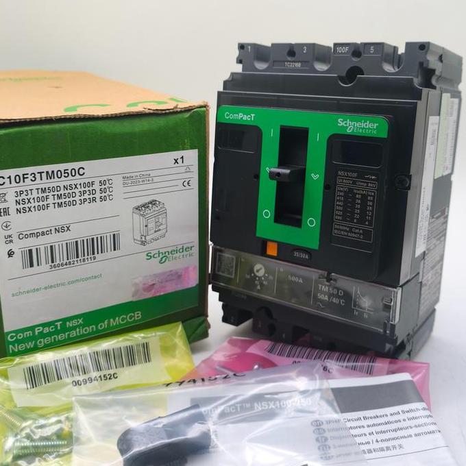 Murah MCCB BREAKER NSX100F 3Pole 50A 36kA  BREAKER NSX100F 35-50A 50A Non COD