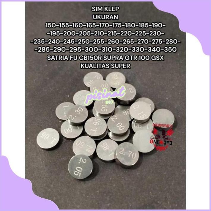 To94 SIM SHIM KLEP TAPPET 1 BIJI UKURAN 150 155 160 165 170 175 180 185 190 195 200 205 210 215 220 