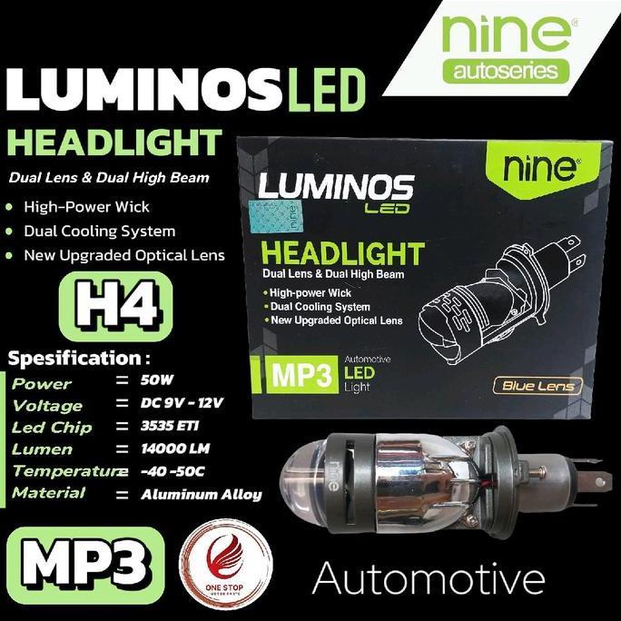 CIONALL_SHOP - LAMPU LED MINI PROJECTOR ASLI LUMINOS LED H4 MP3 MINI HEADLIGHT ORIGINAL
