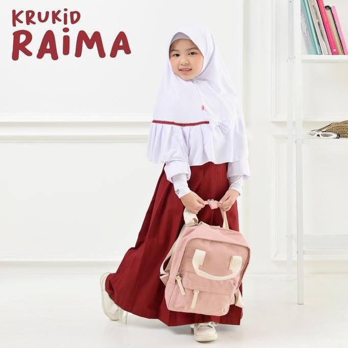JILBAB KERUDUNG ANAK SEKOLAH SD 5-8Y BANI BATUTA RABBANI ORI. KADO