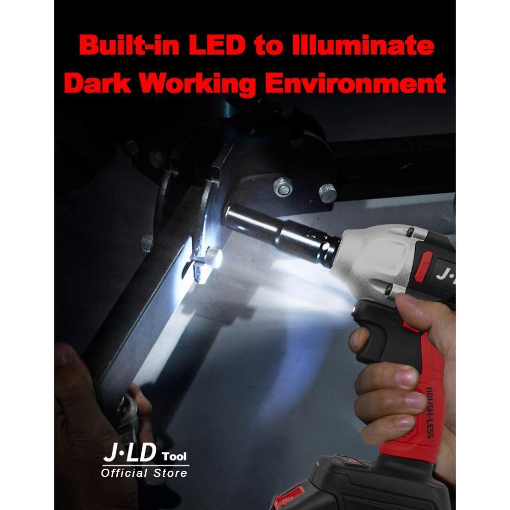 JLD 13MM CORDLESS IMPACT WRENCH BRUSHLESS 350N.M impact baterai 48VF MESIN BOR JV88 UNTUK BAUT MOBIL