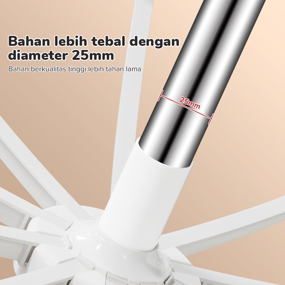 COOGER Jemuran Baju Bayi 3 Tingkat Portable Kapasitas Besar Gantungan Baju Berdiri Jemuran Handuk Je