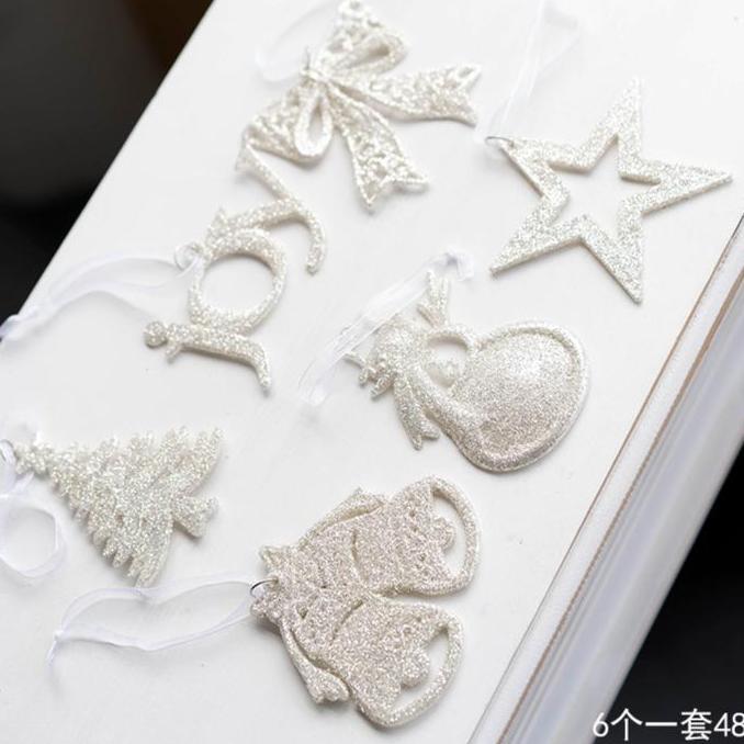 Gantungan Snowflake Natal Glitter /Gantungan Salju Natal /Gantungan