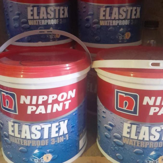 DE58 - Elastex 4 kg Waterproof 3 in 1 Nippon Paint Elastex 4kg Abu2 Putih Elastex Warna 4 Kg Galon N