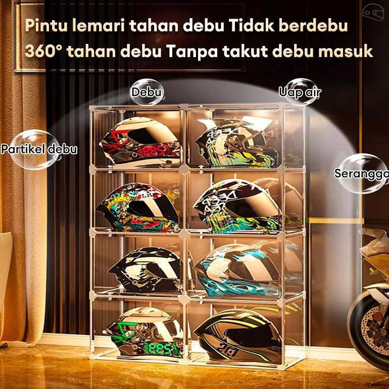 Jaminan KualitasHOHome RAK HELM /LEMARI HELM PAJANGAN rak/Tempat Helm Rak/Transparant display Lemari