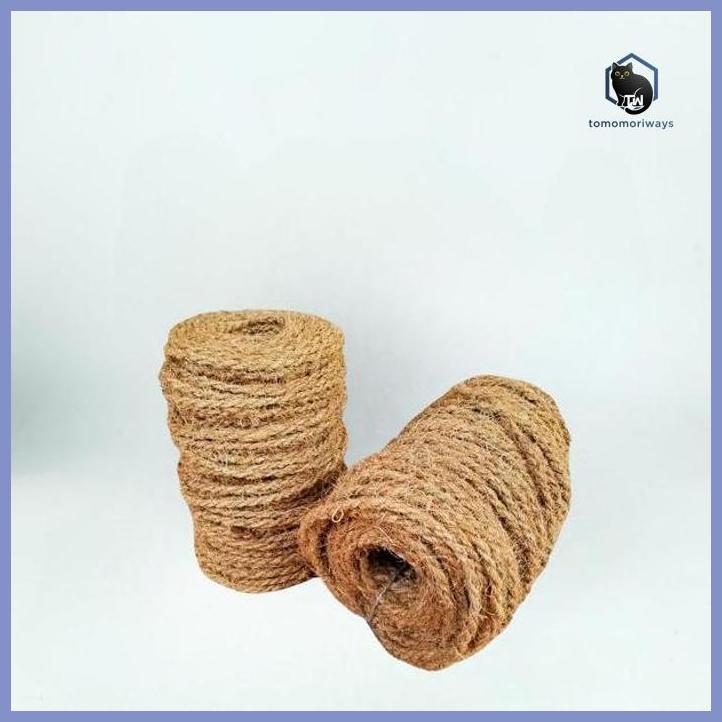 TALI SABUT KELAPA 4MM - TALI COCOFIBER KECIL ROLL 50M - TALI MEDIA TANAM TURUS TAMAN TANAMANA BIBIT 