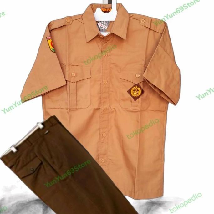 PAKET BAJU PRAMUKA SMA ATASAN PENDEK BAWAHAN PANJANG PRIA
