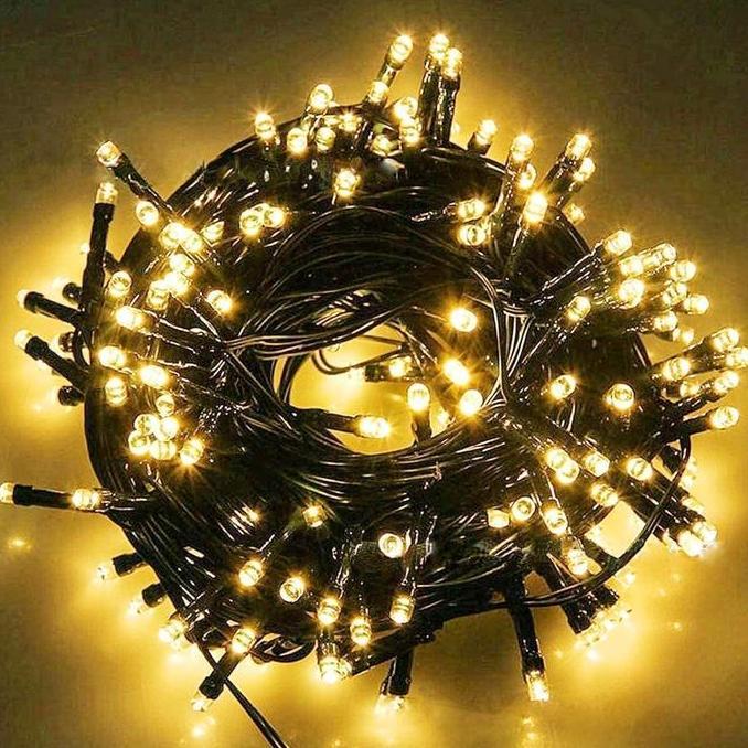Lampu Tumblr Kabel Hitam 10 Meter Lampu Hias Natal Dekorasi Outdoor