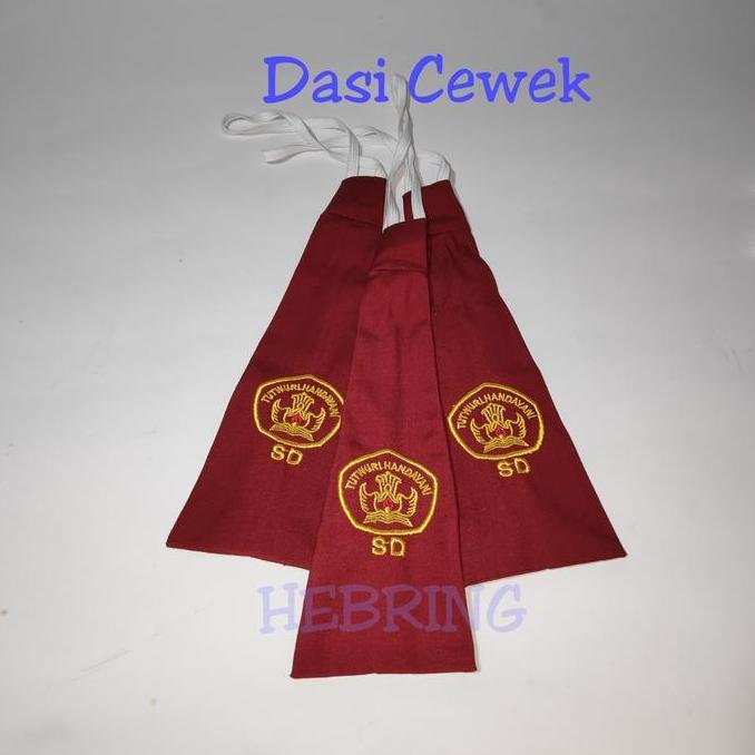 Dasi Sekolah SD bordir/ Dasi Seragam SD/Seragam Sekolah Dasi anak SD