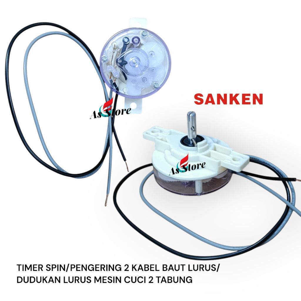 Timer spin pengering Sanken 2 kabel baut Lurus/Dudukan Lurus Mesin cuci 2 Tabung