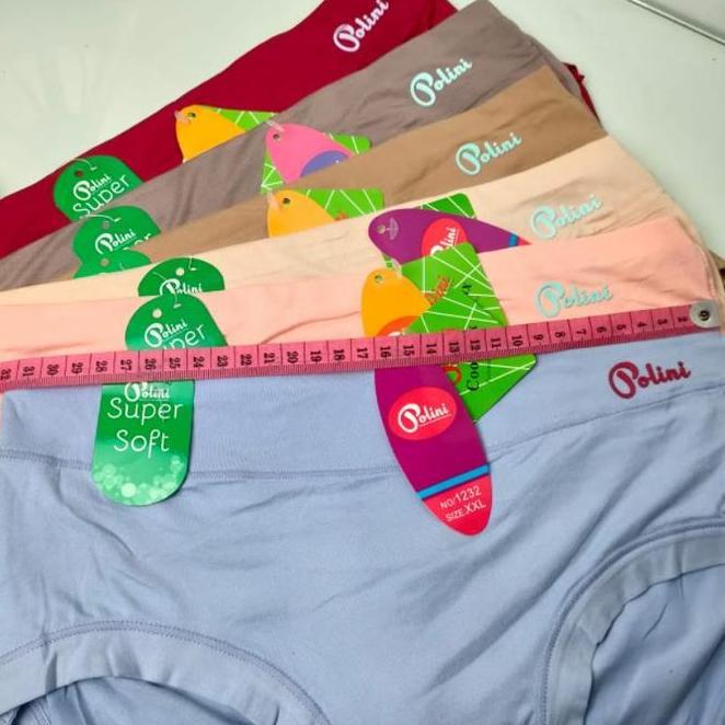 (6Pc) Cd Polini 1232 / 1241 Super Soft // Celana Dalam Wanita Polini // Cd Perempuan Polini 1232 Coo