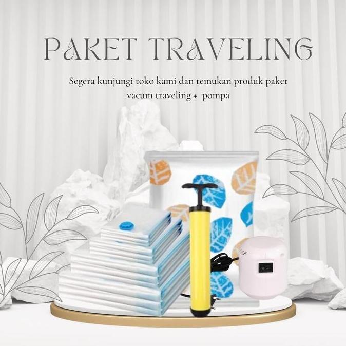 Set Paket Vacum Bag Traveling Kantong Vacuum Bag Traveling