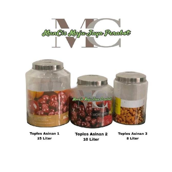 Toples kaca Asinan 1 DLX 15 liter / Toples kaca serbaguna Toples kerupuk