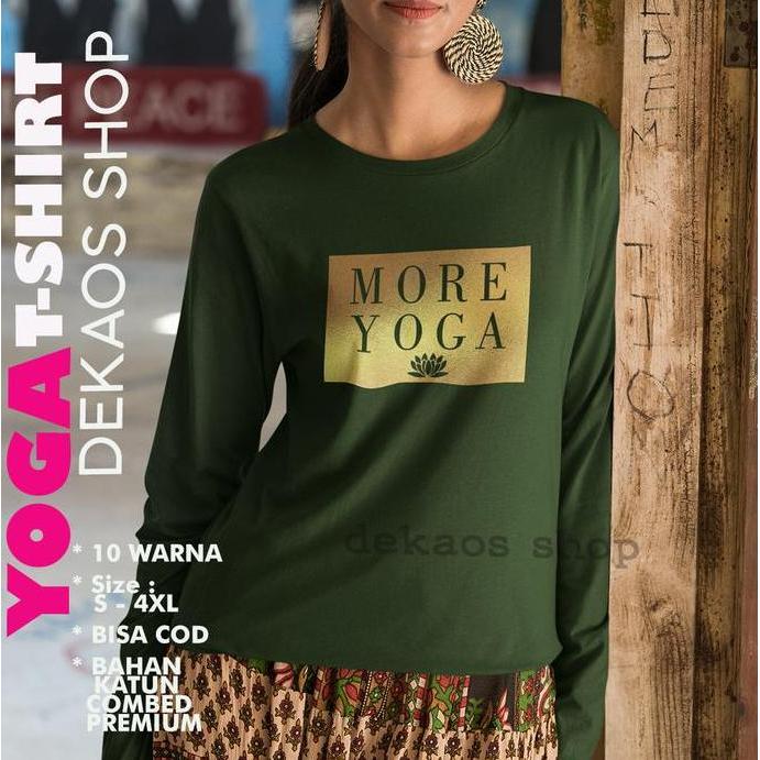 DS375 - KAOS YOGA WANITA / BAJU YOGA LENGAN PANJANG / KAOS SENAM YOGA WANITA / KAOS SENAM LENGAN PAN