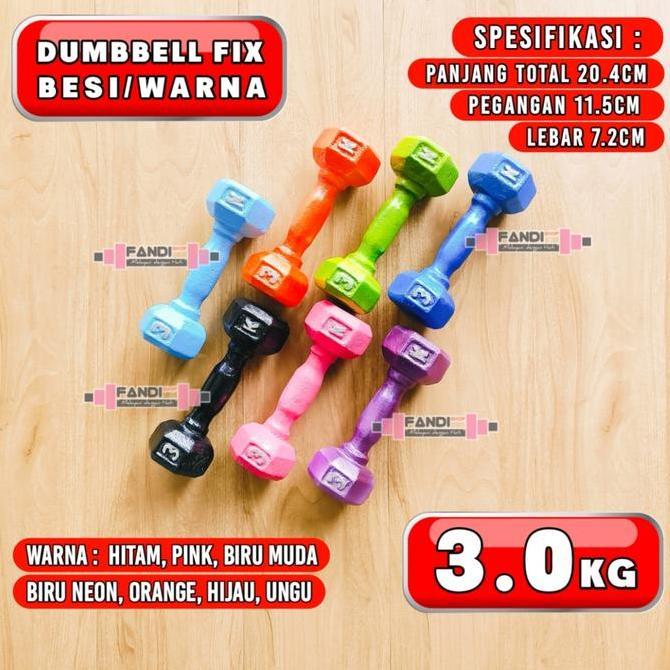Barbel 3kg BESI - Dumbell 3kg - Dumble 3kg - Dumbbell 3kg