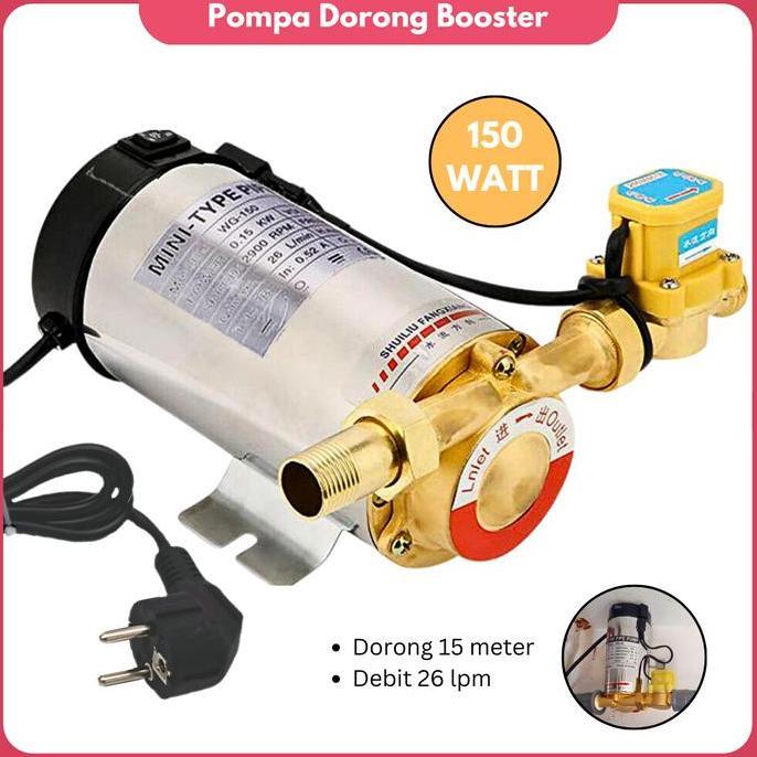 9ganawa - Pompa Pendorong Air Otomatis 15W Booster Water Heater Shower Kran Rumah