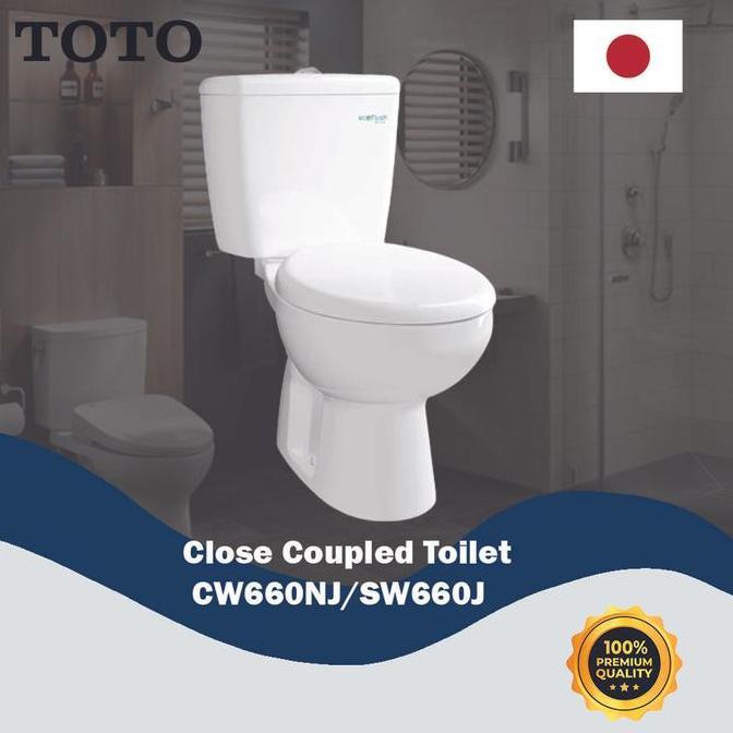 Promo TOTO Closet Duduk CW 660 NJ With Eco Washer (Tutup Pelan) COD
