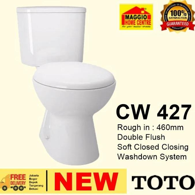 Promo KLOSET DUDUK TOTO DUAL FLUSH - KLOSET TOTO CW 427 NEW - TOTO COD