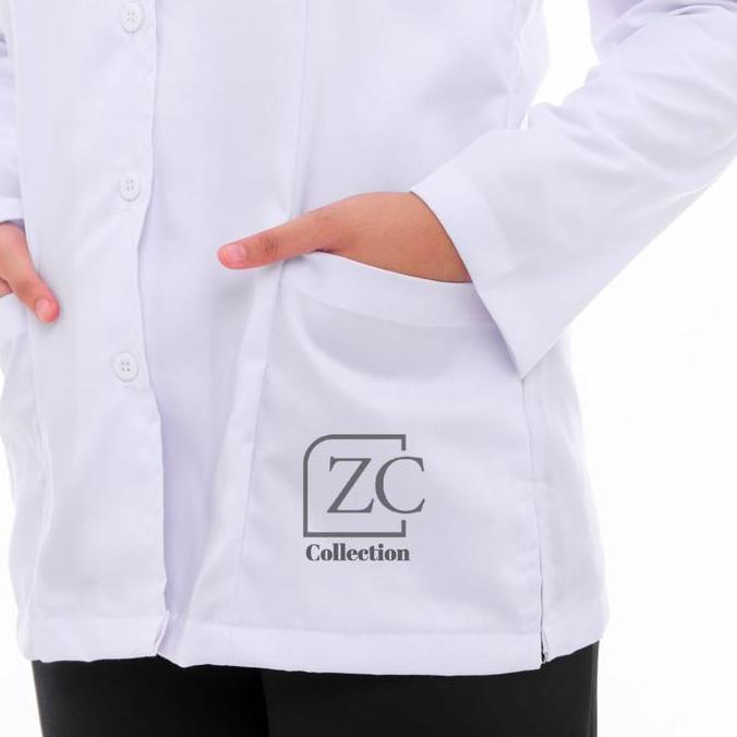 Baju Dinas Putih Wanita Kemeja Dinas Perawat Kerah Blazer Kemeja Dinas