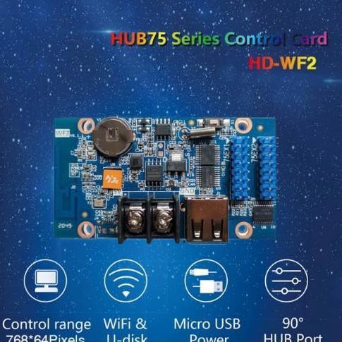 HD-WF2 Controller LED Huidu Wifi RGB Full Color Hd bukan wf1 HDWF2