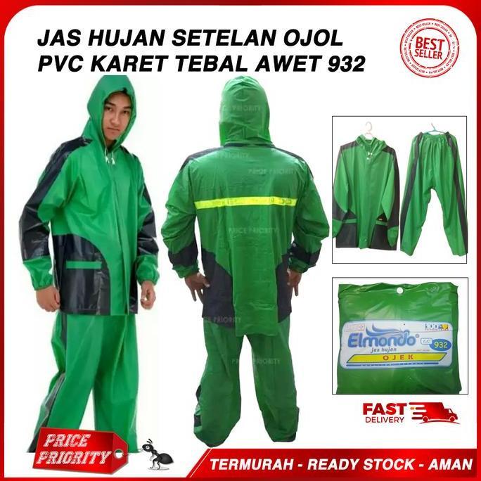 Jas Hujan Setelan Gojek Grab Jaket Celana Elmondo 932 Promo Termurah