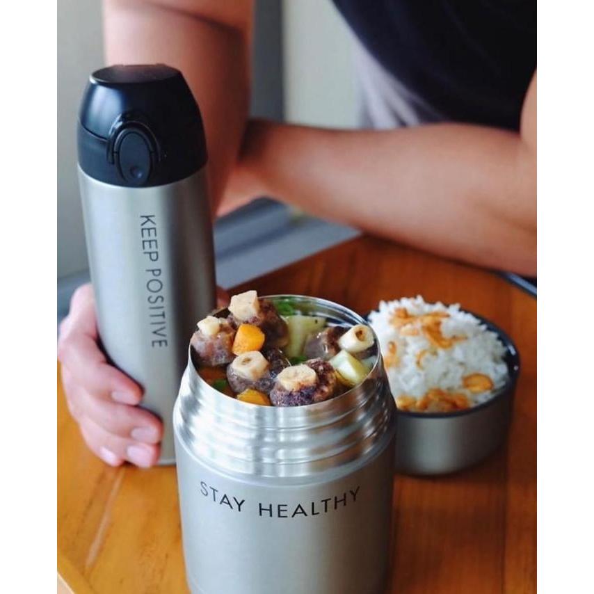 New- Brighton Vacum Flask Tumbler [Termos Air] 500ml Silver Grey GMG8901