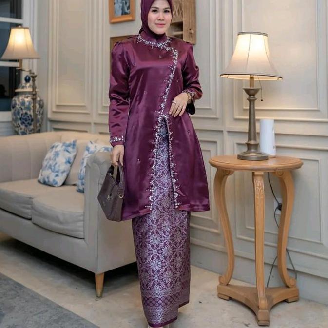 SAKURA SET 2(+FREE HIJAB)// SETELAN KEBAYA SATIN PAYET MODERN// SETELAN KEBAYA INDONESIA// SETELAN K